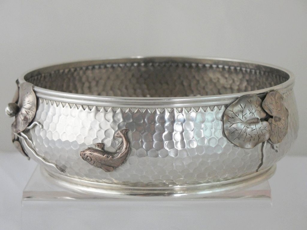 A GORHAM JAPANESE HAMMERED STERLING SILVER MIXED METALS BOWL eBay