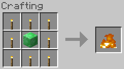 Torches + Emerald Block