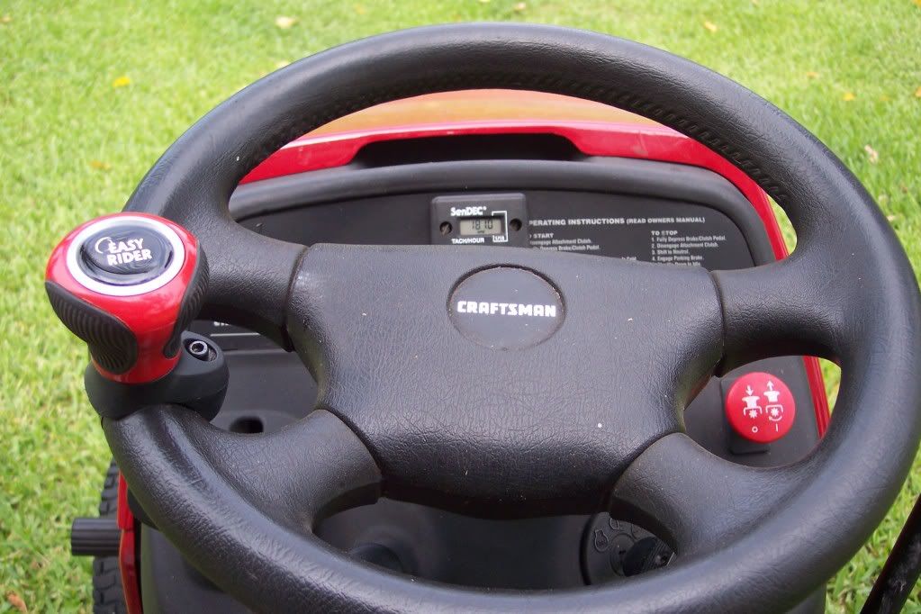 Craftsman riding mower on sale steering wheel