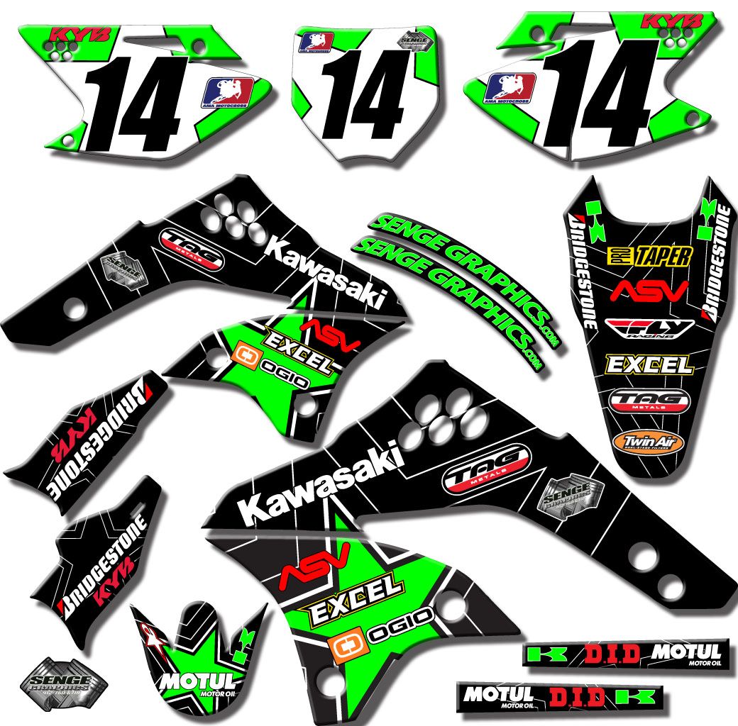 ALL YEARS KLX 140 GRAPHICS KIT KAWASAKI KLX140 DECO DECALS STICKERS eBay