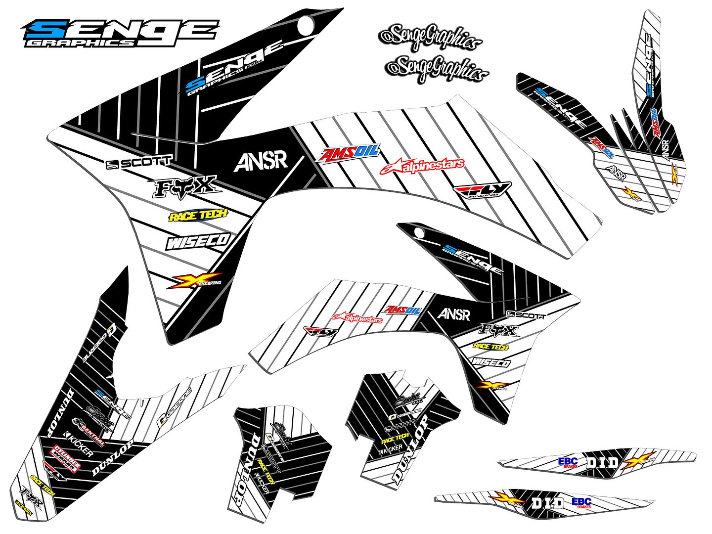 1993 1994 1995 1996 1997 KTM EXC LC4 GRAPHICS KIT DECALS 2STROKE DECO