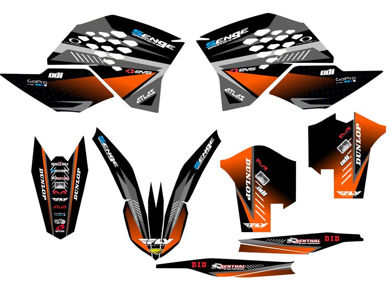 NitroMX Graphic Kit for KTM EXC EXC-F 125 250 300 450 530 2008 2009 2010 2011 