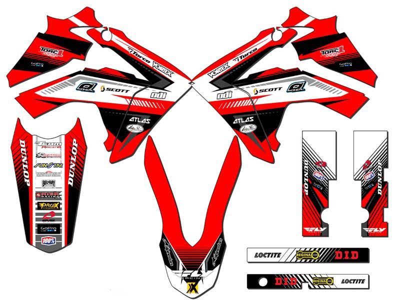 2013-2018 Honda Crf 125 Graphics Kit Decals Deco Crf125 2014 2015 2016 