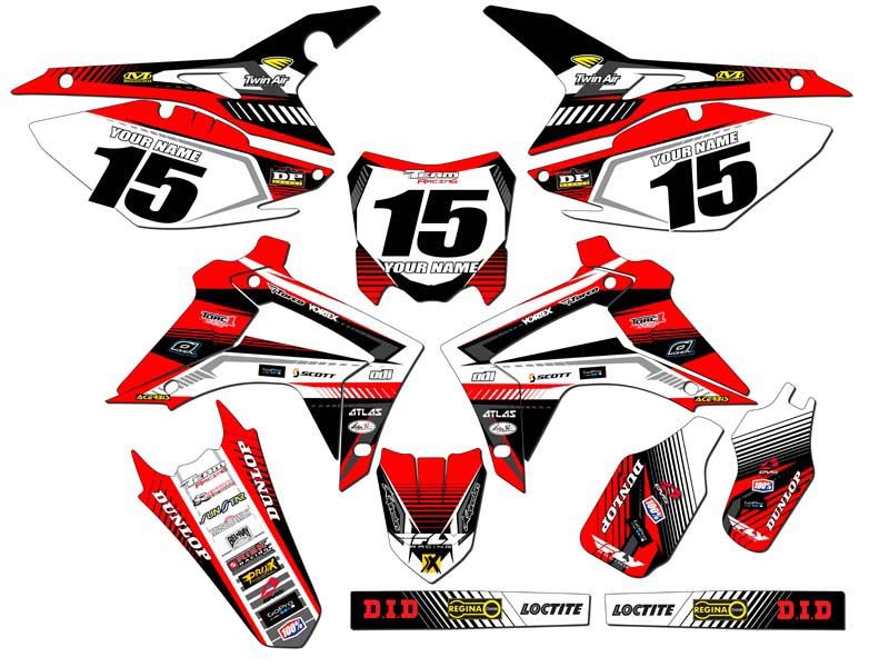 2014-2017 HONDA CRF 250R kit de gráficos calcomanías decoración pegatinas crf250r 250 r 2016 - Imagen 4 de 4