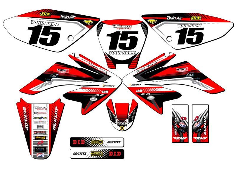 20042010 HONDA CRF 80 100 GRAPHICS KIT DECALS DECO 2009 2008 2007 2006