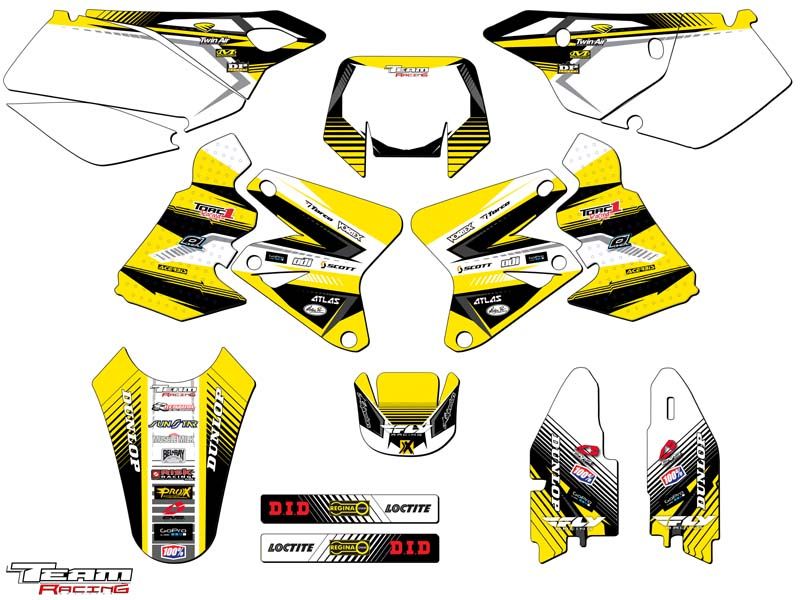 2000-2004 SUZUKI DRZ 400 KIT DE GRÁFICOS CALCOMANÍAS PEGATINAS BICICLETA DE TIERRA 2001 2002 2003 - Imagen 3 de 4