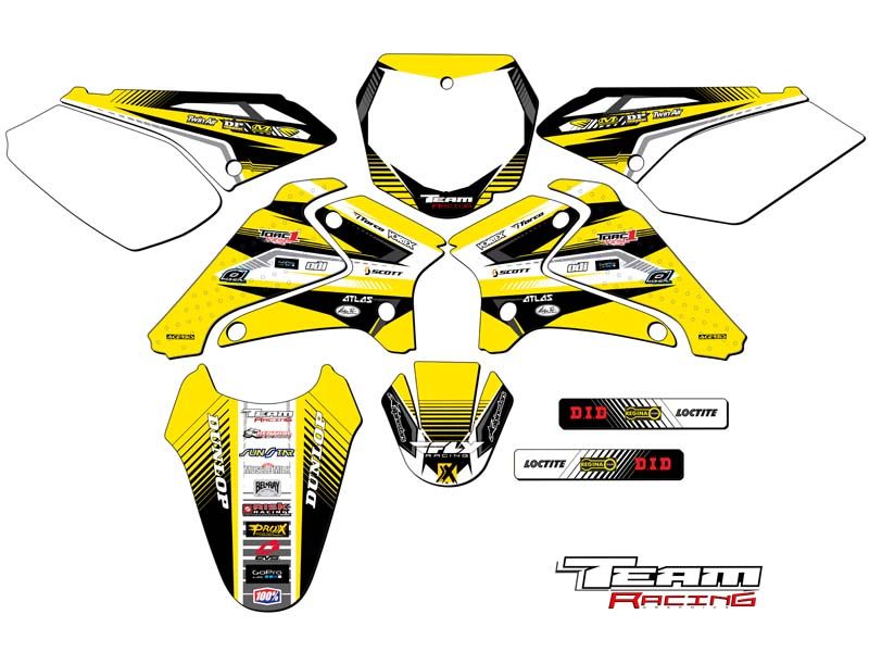 20012007 SUZUKI DRZ 125 DRZ125 GRAPHICS KIT DECALS MX 2002 2003 2004