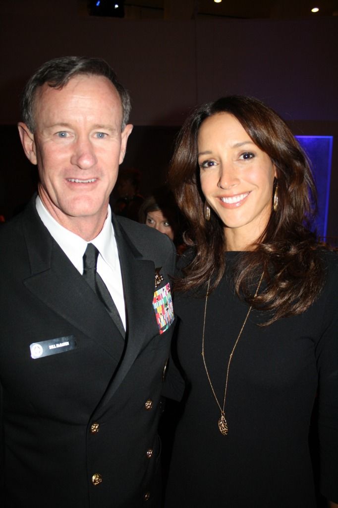 Jennifer Beals with General Bill McRaven