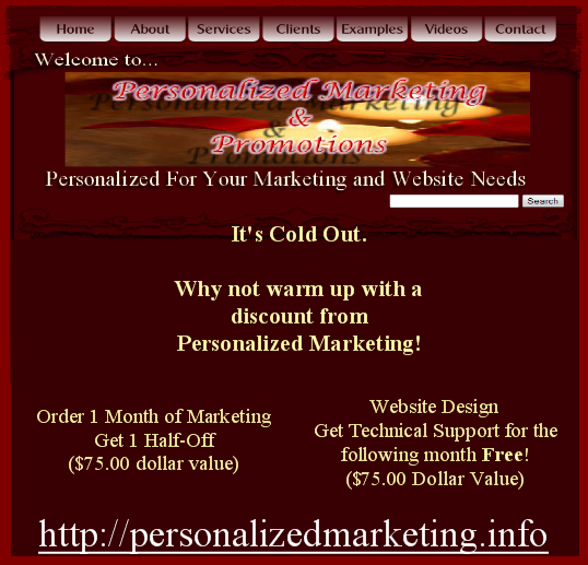 Its Cold Out Special by Personalized Marketing