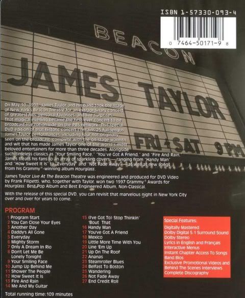JT2 - James Taylor - Live At The Beacon Theatre (1998) [DV9]