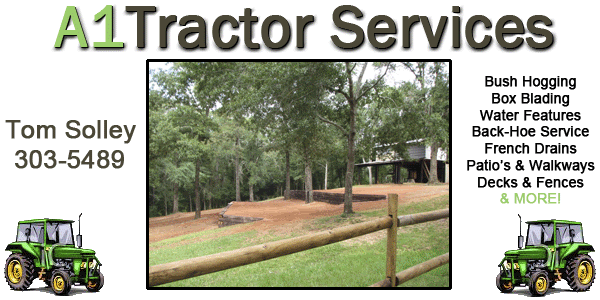 back-hoe, irrigation and landscaping, fences and decks, box blading a1 tractor service provider and back-hoe