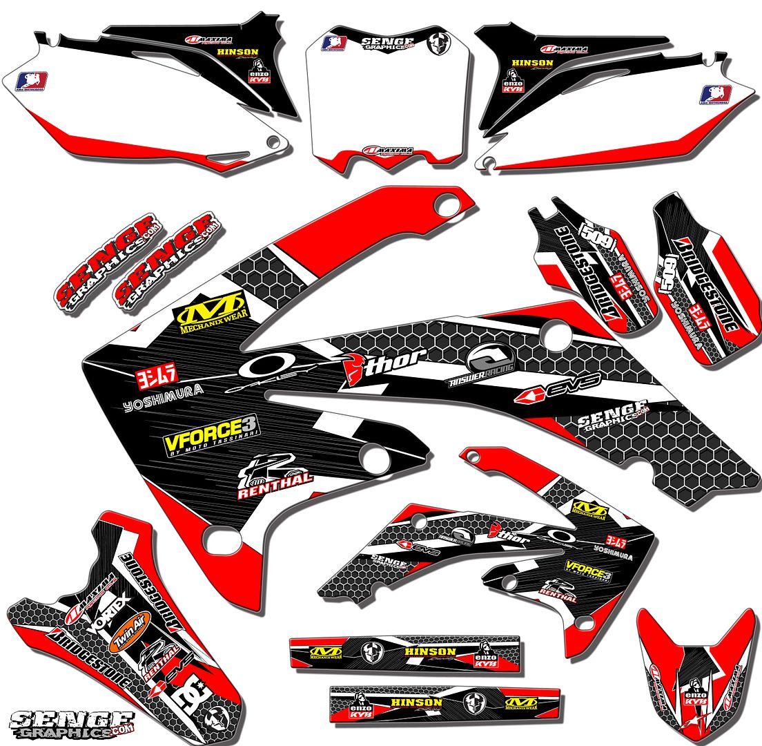2009-2012 HONDA CRF 450R GRAPHICS DECALS DECO STICKERS CRF450R 450 R 2011 2010