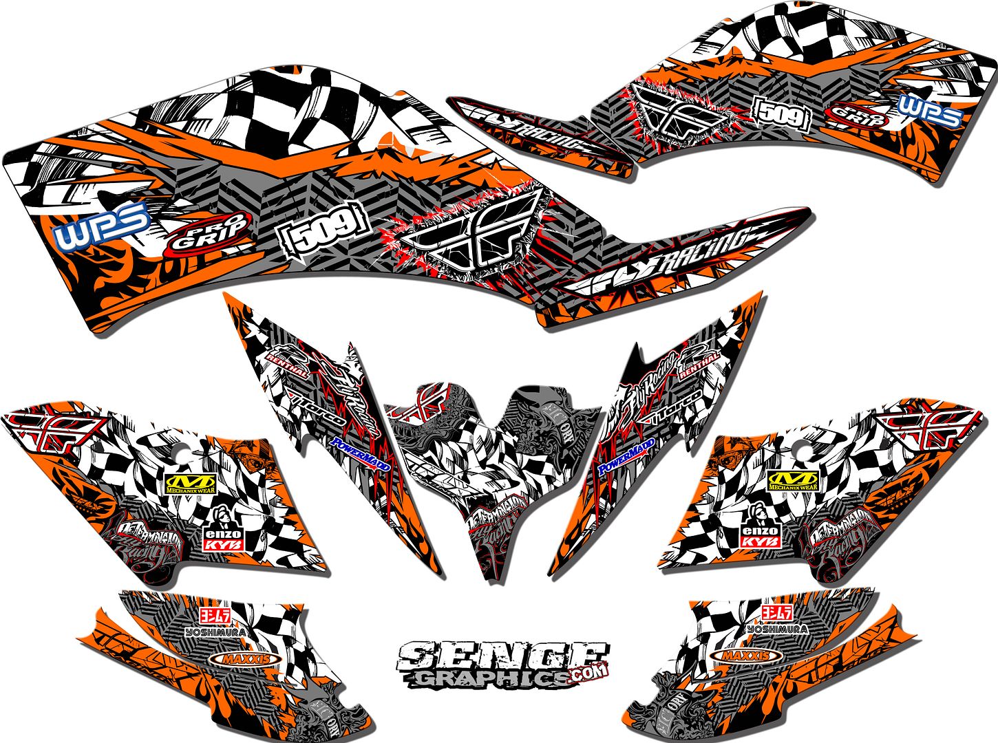 THUNDERCAT GRAPHICS KIT ATV QUAD 4 FOUR WHEELER STICKERS DECALS DECO