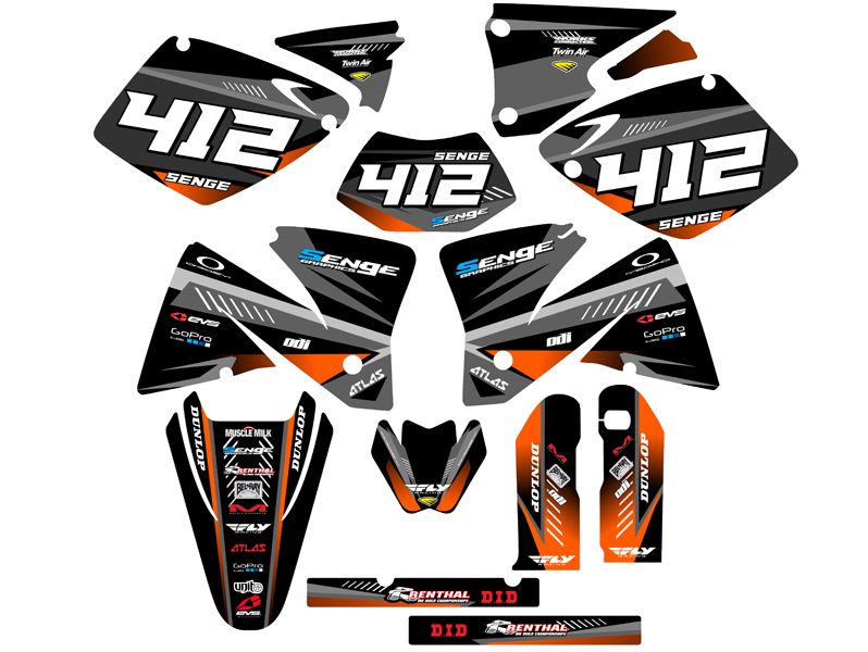 FITS KTM EXC 2001 2002 125 200 250 300 380 400 520 GRAPHICS KIT DECO ...