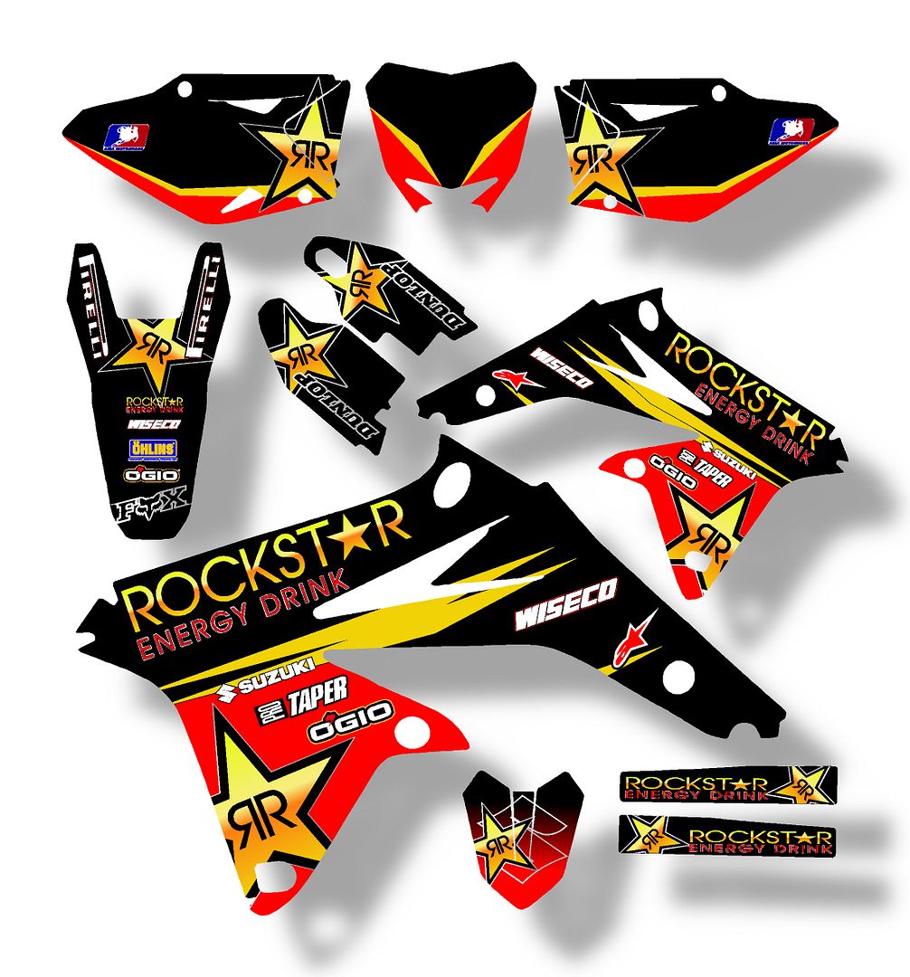 2004 2005 2006 RMZ 250 GRAPHICS KIT SUZUKI RMZ250 DECO DECALS STICKERS ...