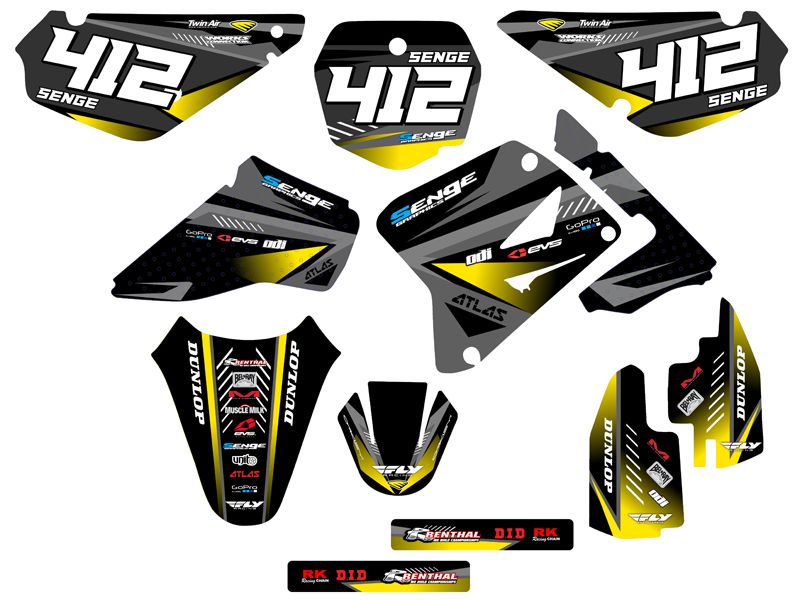 2001 2002 2003 2004 SUZUKI RM 85 GRAPHICS KIT RM85 DECO DECALS STICKERS ...