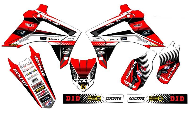 2014-2017 HONDA CRF 250R GRAPHICS KIT DECALS DECO STICKERS CRF250R 250 ...