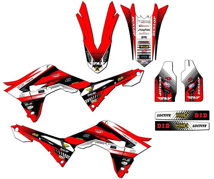 2017-2018 CRF 450RX GRAPHICS FITS ON HONDA CRF450RX 450 RX DECO DECALS ...