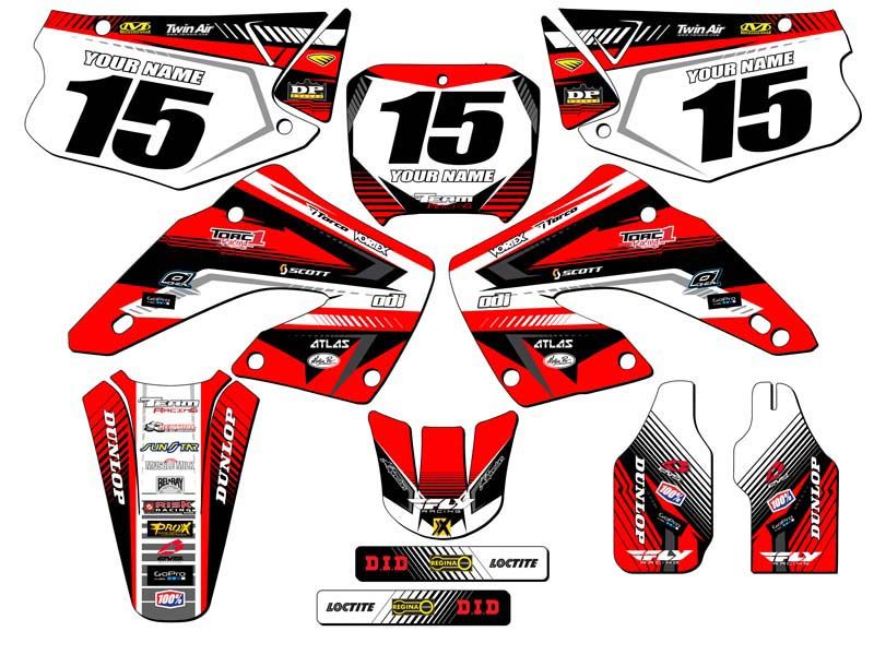 2000 Honda cr125 cr250  one industries front  Fender Graphics Decals