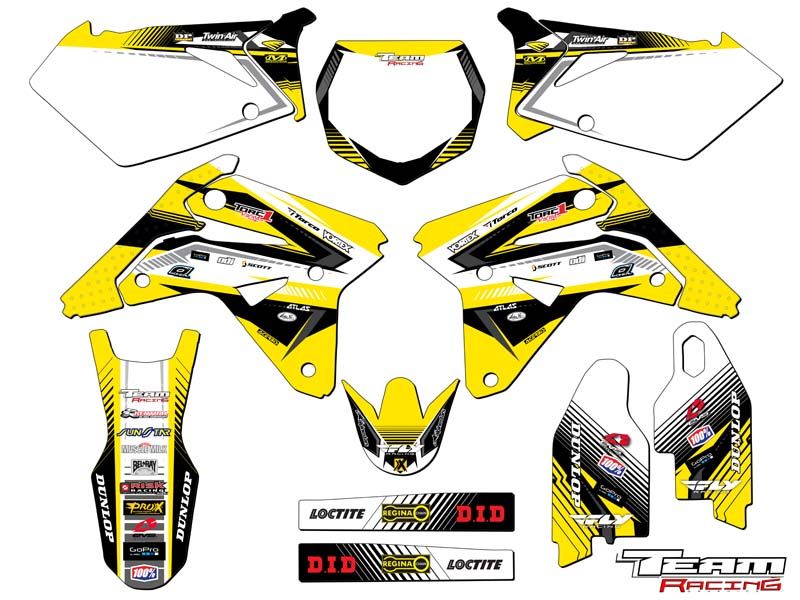 2007 SUZUKI RMZ 450 GRAPHICS KIT DECALS STICKERS RMZ450 DIRTBIKE MX ...