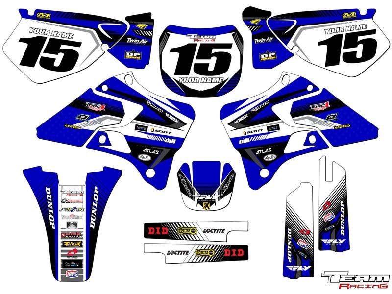 2000-2001 YAMAHA YZ 125 250 GRAPHICS KIT DECALS YZ125 YZ250 STICKERS ...