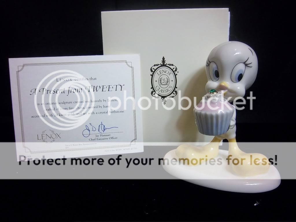 LENOX FIGURINE A PRESENT FROM TWEETY MAY BIRTHSTONE BIRTHDAY GIFT 