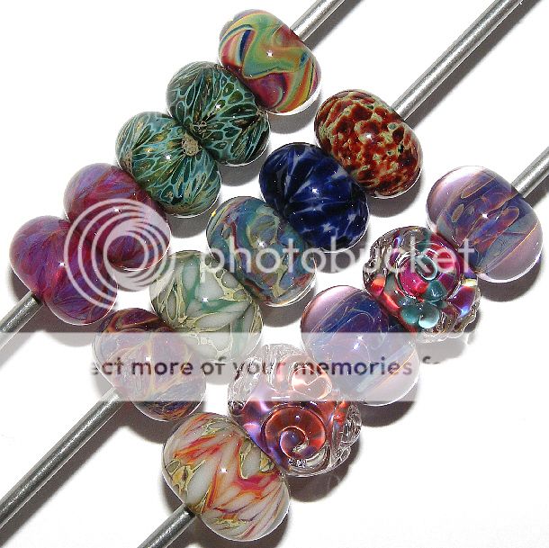 16x10 14x8mm Orphans 15 Beads Lori Robbins Handmade Lampwork Boro 